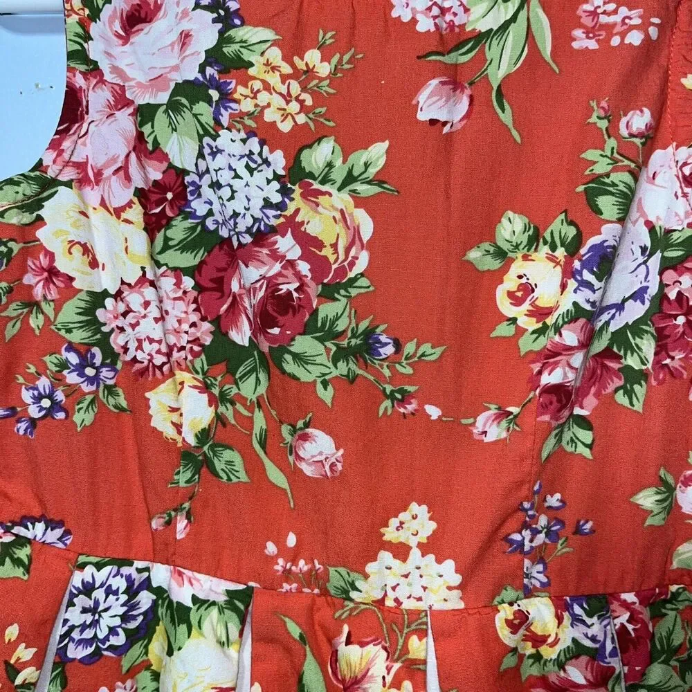 Ginger Snaps Dress Girls‎ Size 4 Floral Preppy Casual Pleated Knee Length